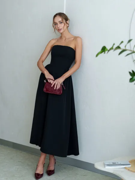 Sukienka bez ramiączek – elegancka sukienka na wesele i wyjątkowe okazje czarna