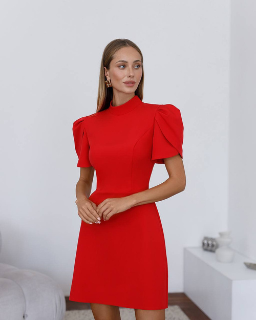 Kora - Minikleid mit Rückenausschnitt - rot