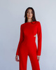 Jumpsuit mit teilweise freiliegendem Rücken in Rot