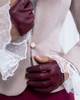 Elegante langärmelige Organzabluse für Damen beige 