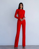 Jumpsuit mit teilweise freiliegendem Rücken in Rot