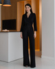Eleganter langärmeliger Jumpsuit in Schwarz