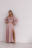 Długa sukienka Asti pudrowa