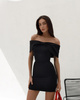Minikleid mit offenen Schultern - schwarz