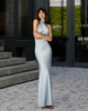 Weißes Maxikleid in Pariser Länge 