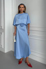 Raja Midikleid aus Satin mit offenem Rücken und Schleife - pistazienfarben 