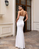 Raja Midikleid aus Satin mit offenem Rücken und Schleife - pistazienfarben