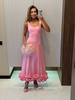 Elegantes Midikleid mit offenen Schultern - weiß
