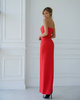 Maxikleid mit Korsett in Rot