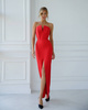 Maxikleid mit Korsett in Rot