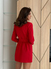 Elegantes marineblaues Kleid in Rot