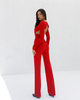 Jumpsuit mit teilweise freiliegendem Rücken in Rot