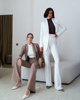 Elegante gerade Hose aus Puderstoff