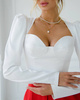 Elegantes Satin-Top mit milchfarbenen Cups