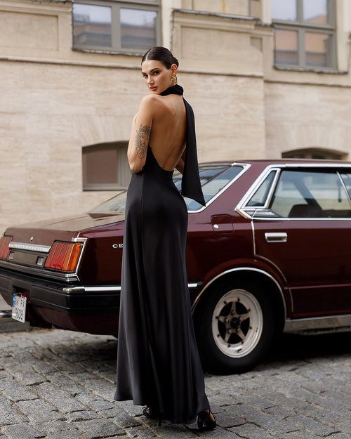 Schwarzes Maxikleid von Paris 